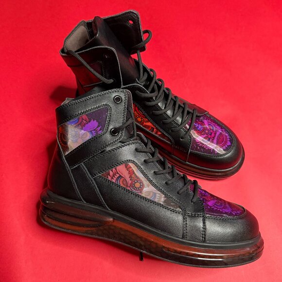 Unique Harajuku Street-Style Men's Fashion Sneakers, Size 10.5 - Picture 4 of 11